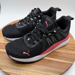 Puma Pacer Next Cage Women's Size 6 Black Pink Running Shoes   0490